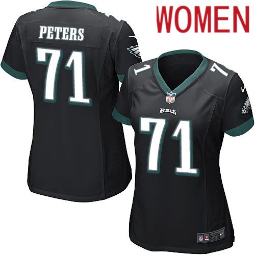 Women Philadelphia Eagles 71 Jason Peters Nike Black Game NFL Jersey